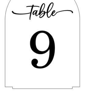Acrylic Table Number Signs